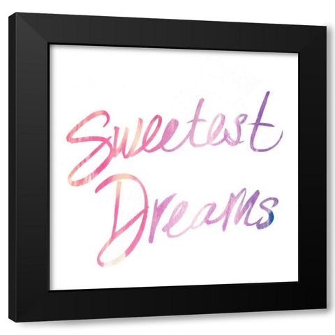 Sweetest Dreams Black Modern Wood Framed Art Print with Double Matting by James, Nola