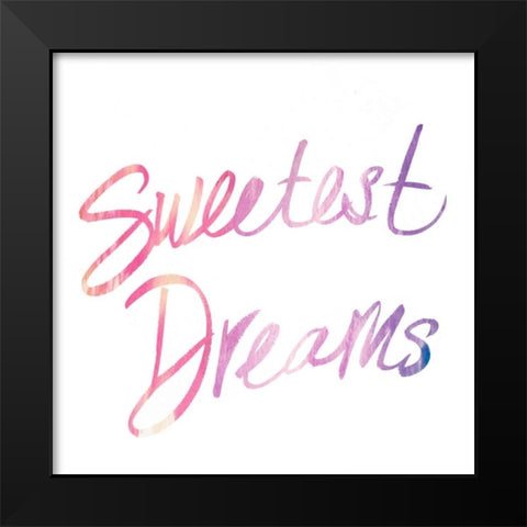 Sweetest Dreams Black Modern Wood Framed Art Print by James, Nola