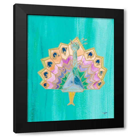 Bright Origami IV Black Modern Wood Framed Art Print with Double Matting by James, Nola