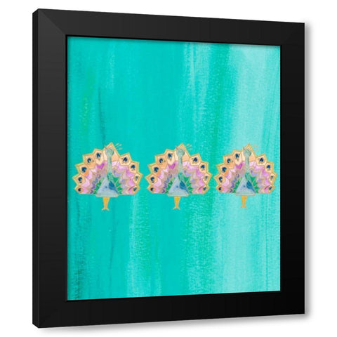 Bright Tri Origami IV Black Modern Wood Framed Art Print by James, Nola