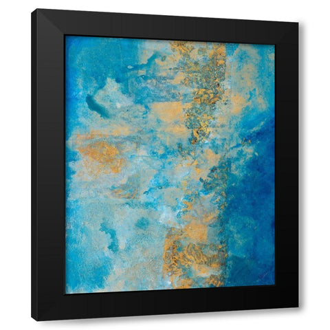 Coastline Vertical Abstract II Black Modern Wood Framed Art Print with Double Matting by Pattinian, Merri