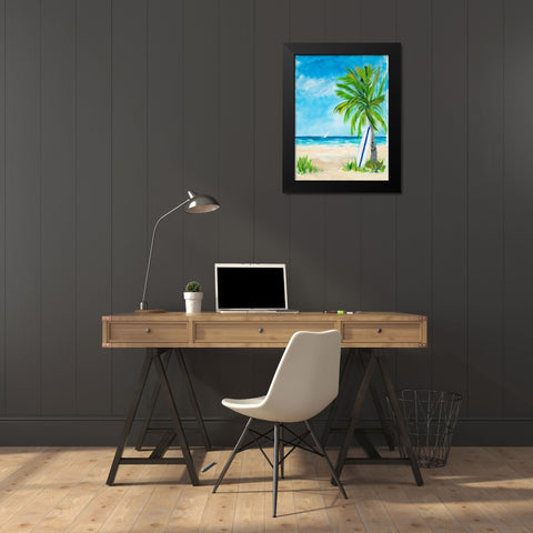 Tropical Surf I Black Modern Wood Framed Art Print by DeRice, Julie