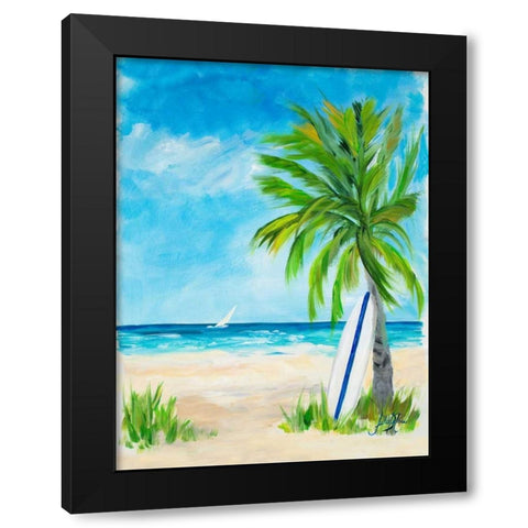 Tropical Surf I Black Modern Wood Framed Art Print by DeRice, Julie