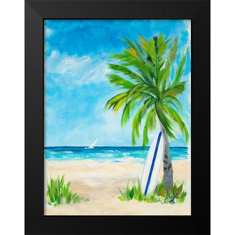 Tropical Surf I Black Modern Wood Framed Art Print by DeRice, Julie