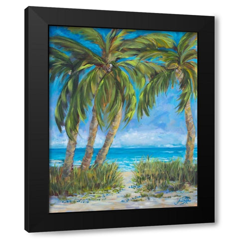 Tropical Paradise Black Modern Wood Framed Art Print by DeRice, Julie