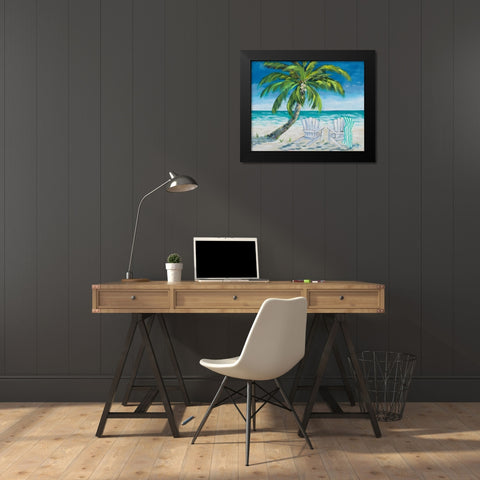Ocean Breeze II Black Modern Wood Framed Art Print by DeRice, Julie