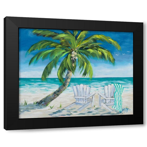 Ocean Breeze II Black Modern Wood Framed Art Print with Double Matting by DeRice, Julie