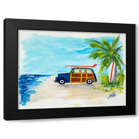 Tropical Vacation I Black Modern Wood Framed Art Print by DeRice, Julie