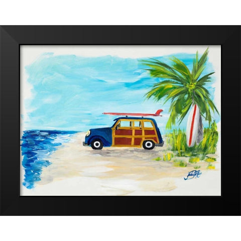 Tropical Vacation I Black Modern Wood Framed Art Print by DeRice, Julie