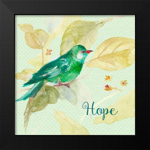 Bird Of Hope Black Modern Wood Framed Art Print by Loreth, Lanie