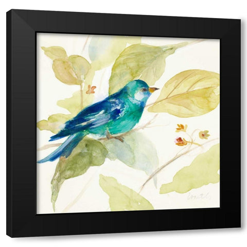 Bird in a Tree II Black Modern Wood Framed Art Print with Double Matting by Loreth, Lanie