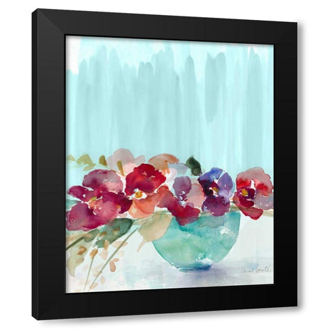 Fresh Blooms Black Modern Wood Framed Art Print with Double Matting by Loreth, Lanie