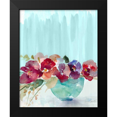 Fresh Blooms Black Modern Wood Framed Art Print by Loreth, Lanie