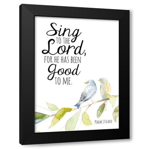 Sing To The Lord Black Modern Wood Framed Art Print by Loreth, Lanie