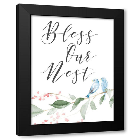 Bless Our Nest Black Modern Wood Framed Art Print with Double Matting by Loreth, Lanie