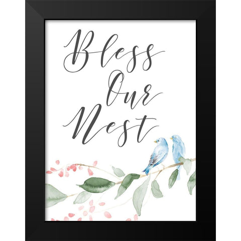 Bless Our Nest Black Modern Wood Framed Art Print by Loreth, Lanie