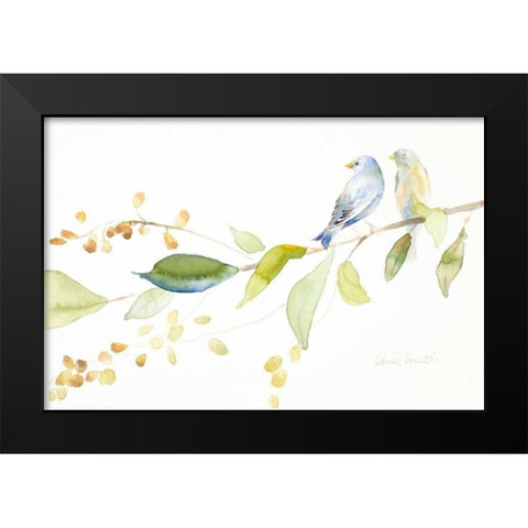 Together Forever Birds Black Modern Wood Framed Art Print by Loreth, Lanie