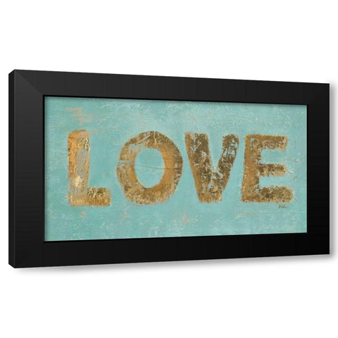 Love Black Modern Wood Framed Art Print with Double Matting by Pinto, Patricia