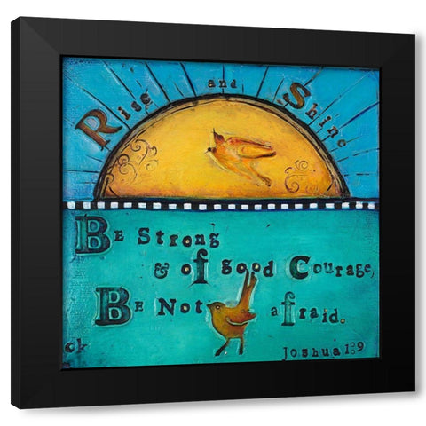 Rise and Shine Black Modern Wood Framed Art Print with Double Matting by Kinnison, Carolyn