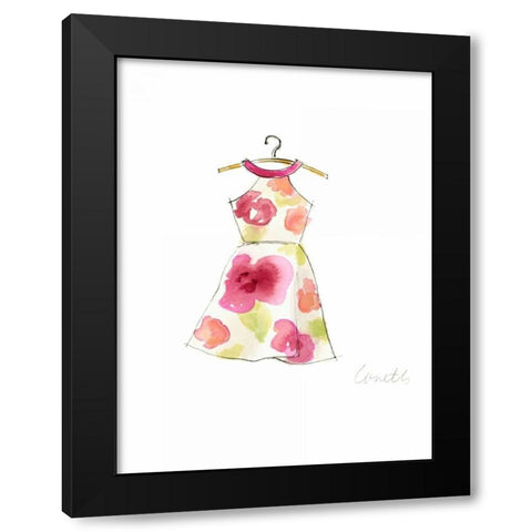 The Watercolor Dresses I Black Modern Wood Framed Art Print by Loreth, Lanie