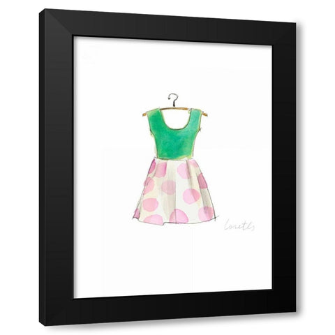 The Watercolor Dresses IV Black Modern Wood Framed Art Print by Loreth, Lanie