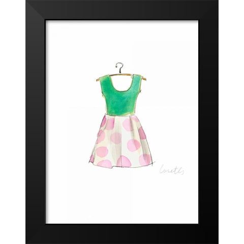 The Watercolor Dresses IV Black Modern Wood Framed Art Print by Loreth, Lanie