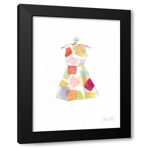 The Watercolor Dresses II Black Modern Wood Framed Art Print by Loreth, Lanie