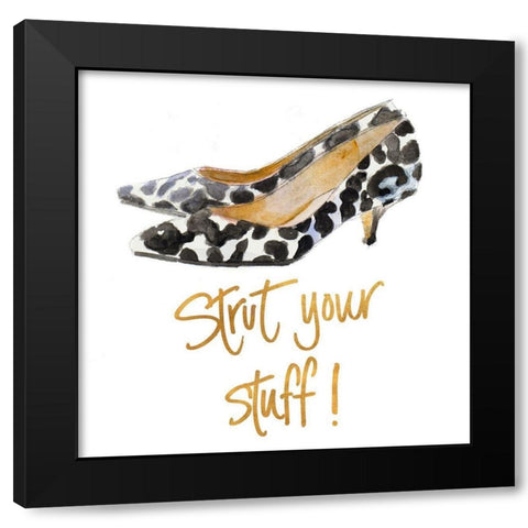 Strut Your Stuff! Black Modern Wood Framed Art Print by Loreth, Lanie