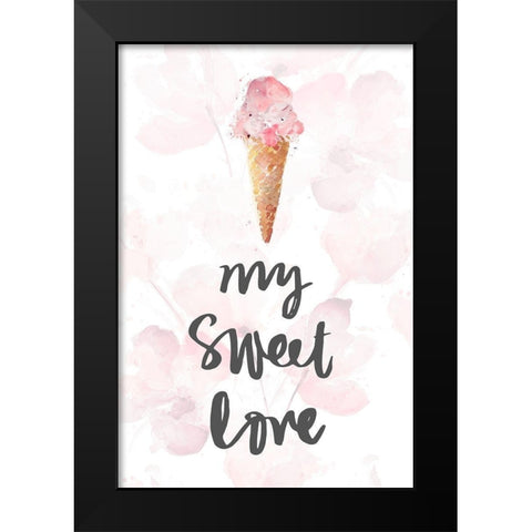 My Sweet Love Black Modern Wood Framed Art Print by Loreth, Lanie