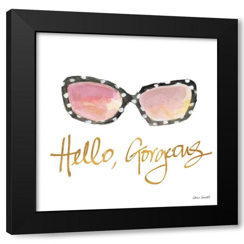 His and Her Sunglasses I Black Modern Wood Framed Art Print with Double Matting by Loreth, Lanie