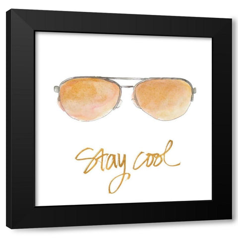 Inspired Sunglasses III Black Modern Wood Framed Art Print with Double Matting by Loreth, Lanie