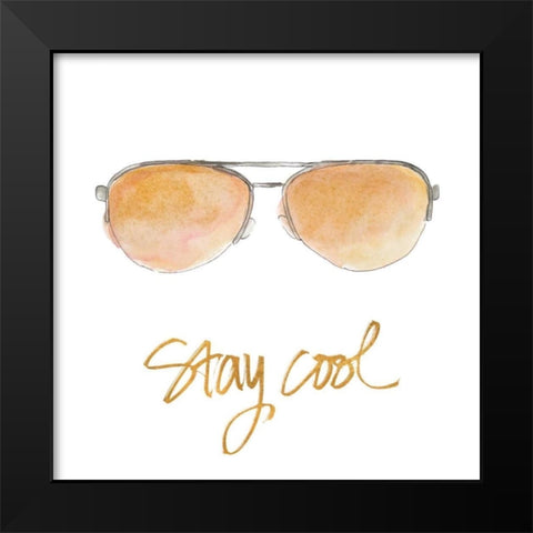 Inspired Sunglasses III Black Modern Wood Framed Art Print by Loreth, Lanie