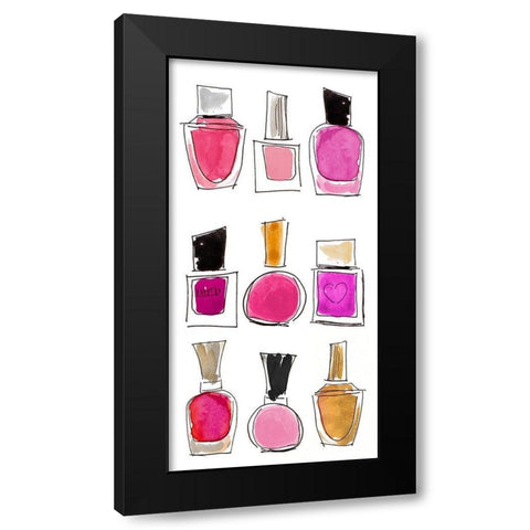 Lipsticks II Black Modern Wood Framed Art Print by Loreth, Lanie
