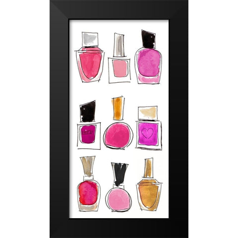 Lipsticks II Black Modern Wood Framed Art Print by Loreth, Lanie