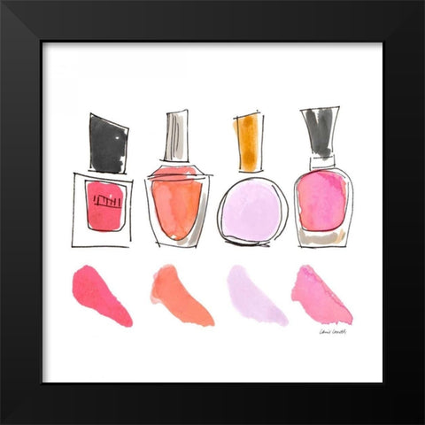 Beauty Products Square II Black Modern Wood Framed Art Print by Loreth, Lanie