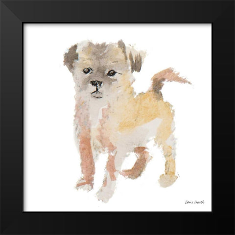 Furry Paws Black Modern Wood Framed Art Print by Loreth, Lanie