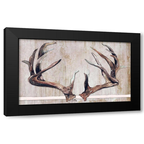 Trophy Antlers Black Modern Wood Framed Art Print by Medley, Elizabeth