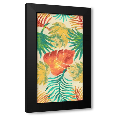 Havana Palm Pattern Black Modern Wood Framed Art Print with Double Matting by Medley, Elizabeth