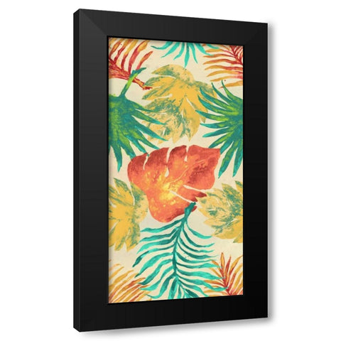 Havana Palm Pattern Black Modern Wood Framed Art Print by Medley, Elizabeth