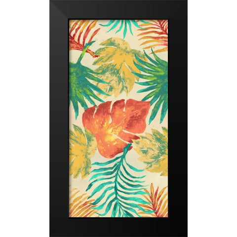 Havana Palm Pattern Black Modern Wood Framed Art Print by Medley, Elizabeth