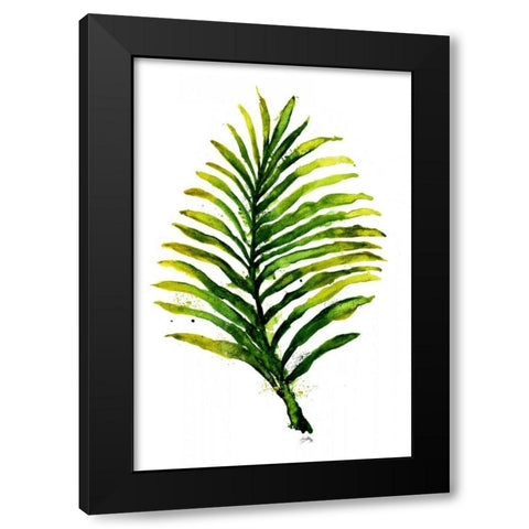 Green Leaves II Black Modern Wood Framed Art Print by Medley, Elizabeth