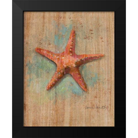 Starfish II Black Modern Wood Framed Art Print by Loreth, Lanie