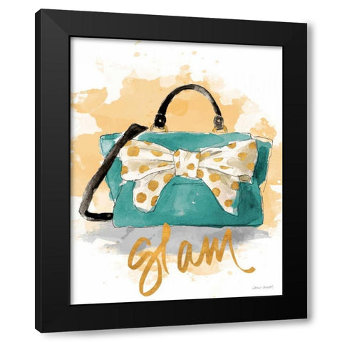 Glam Purse Black Modern Wood Framed Art Print with Double Matting by Loreth, Lanie