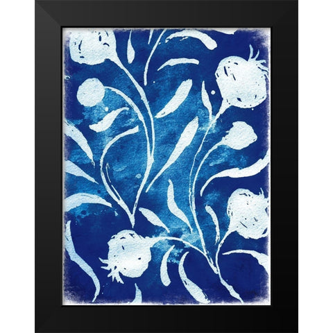 Azure Flora II Black Modern Wood Framed Art Print by Medley, Elizabeth