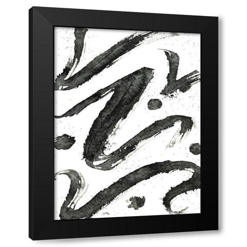 Tribal Oceana II Black Modern Wood Framed Art Print with Double Matting by Medley, Elizabeth