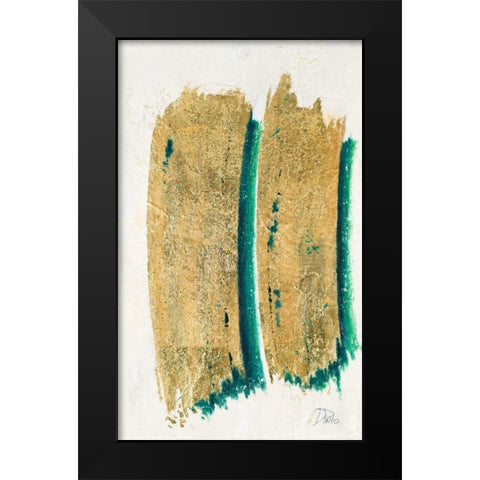 On Gold I Black Modern Wood Framed Art Print by Pinto, Patricia
