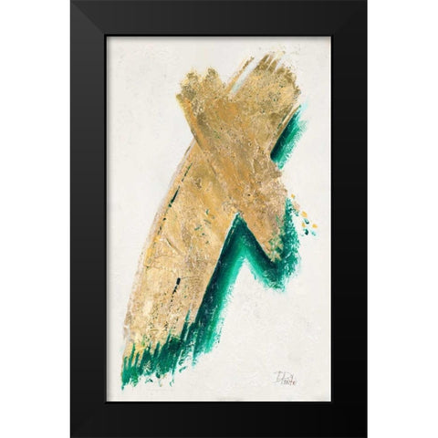 On Gold III Black Modern Wood Framed Art Print by Pinto, Patricia