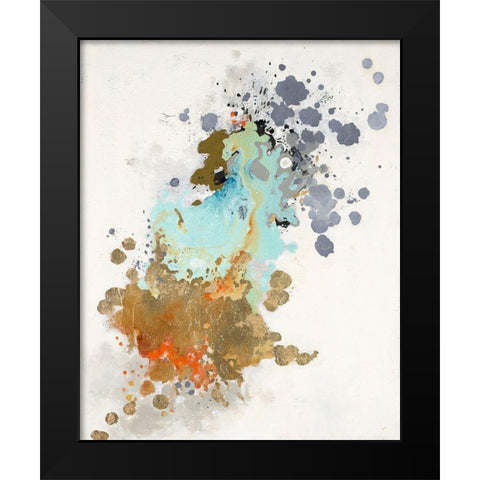 Splash Black Modern Wood Framed Art Print by Pinto, Patricia