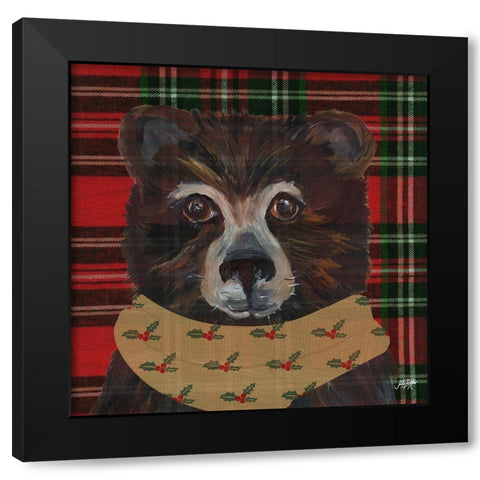 Holiday Animals I Black Modern Wood Framed Art Print by DeRice, Julie