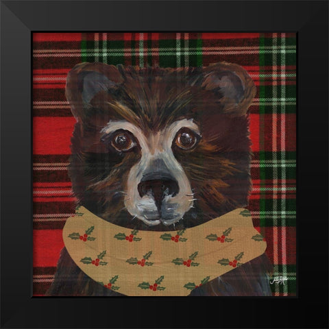 Holiday Animals I Black Modern Wood Framed Art Print by DeRice, Julie